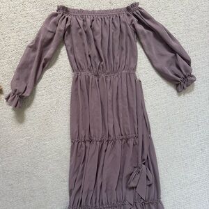 Off the shoulder maxi dress